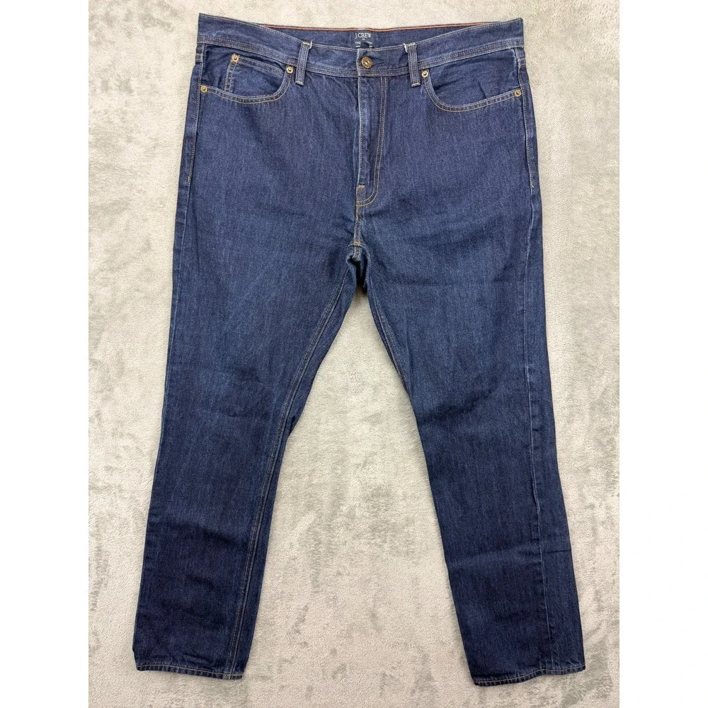 J Crew Men's The Sutton Jeans 36x32 (Real 37x32) Blue‎ Straight Denim